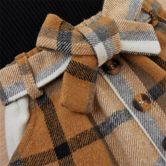 Knitted Ribbed Solid Color Baby Girl Set - Picture 3 of 8